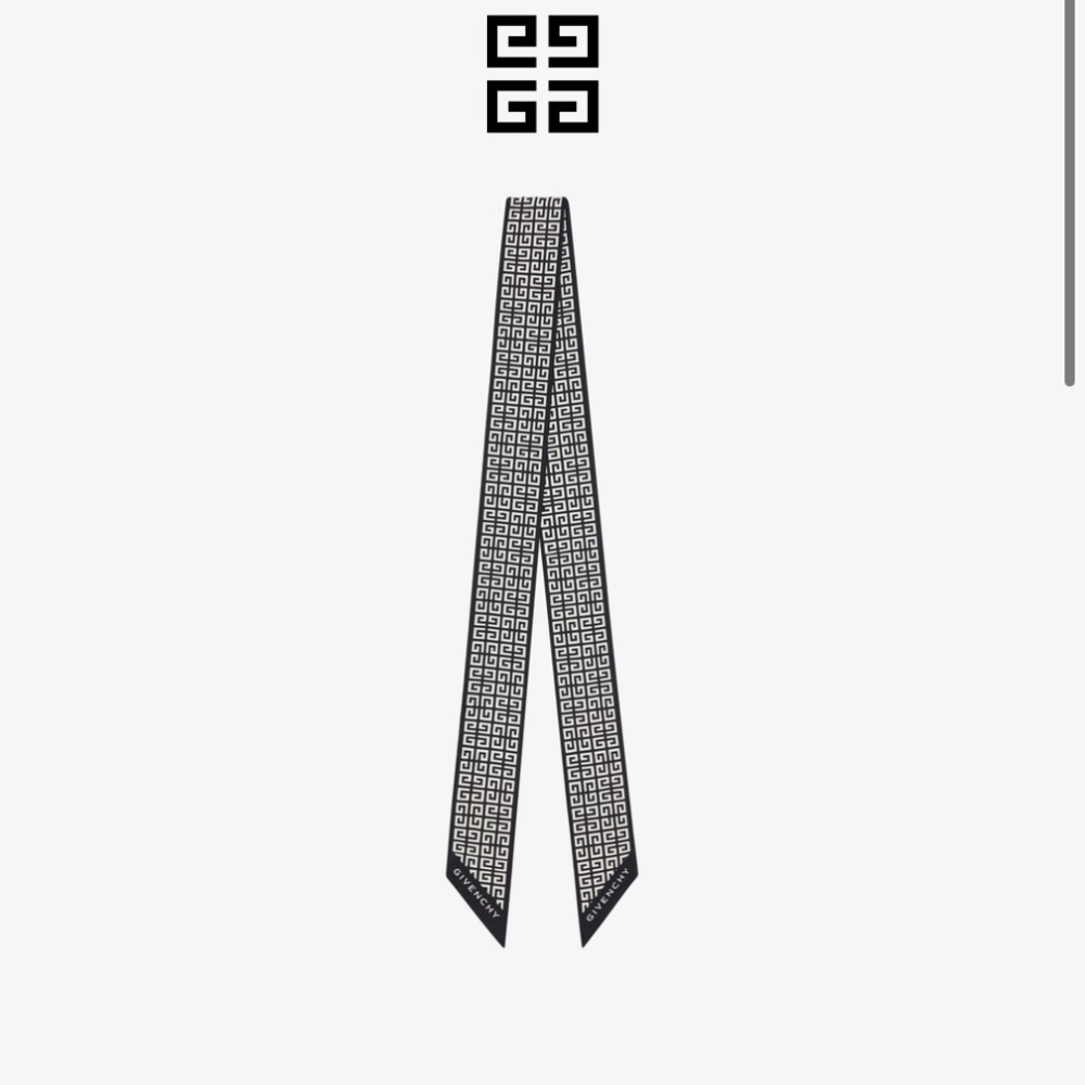 NWT Givenchy Neck Scarf Black White Logo